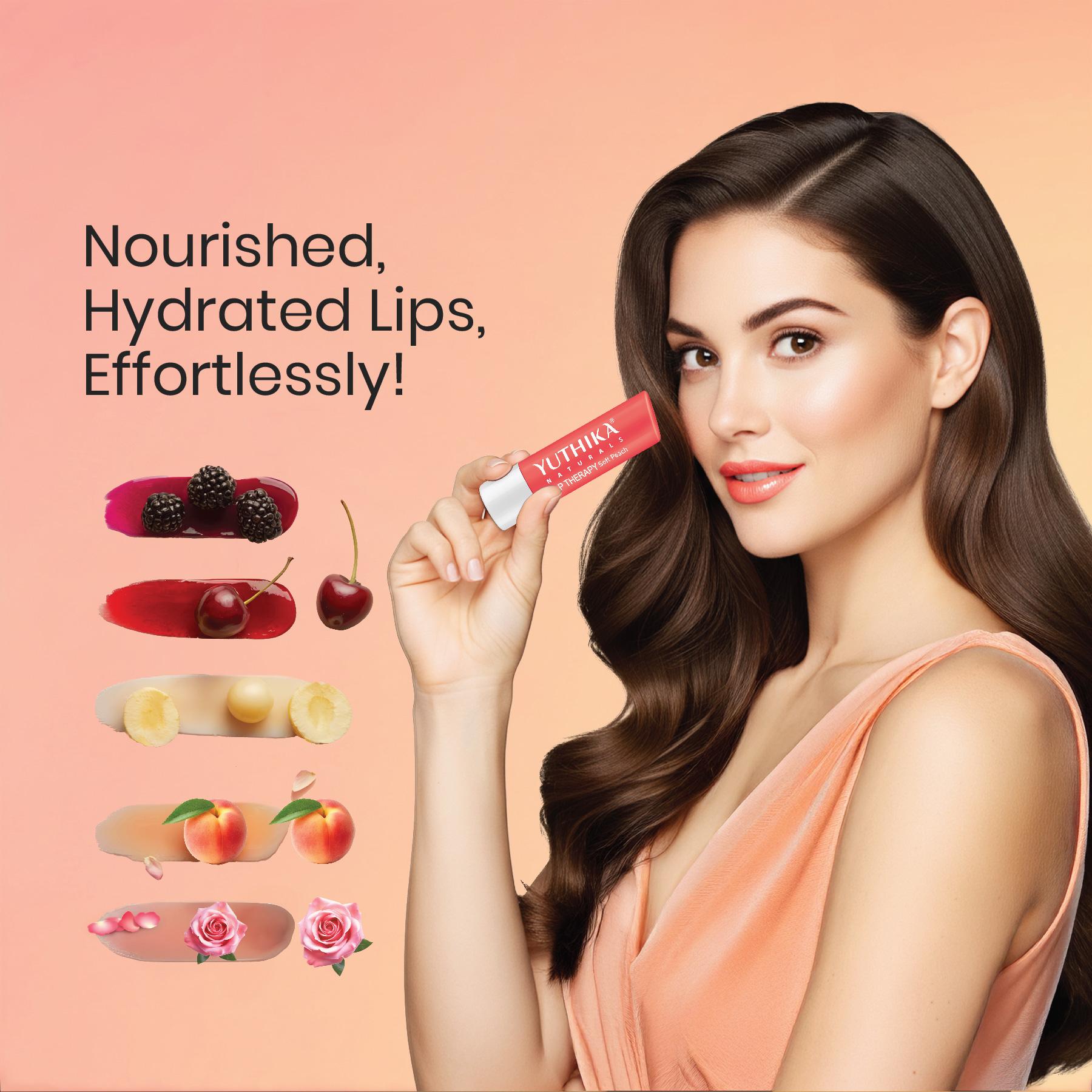 Yuthika Moisturizing Lip Balm – Soft Peach 4.8G | Repairs Dry, Damaged Lips With Natural Oils | Hydrated & Smooth Lips | Glossy Finish image 5