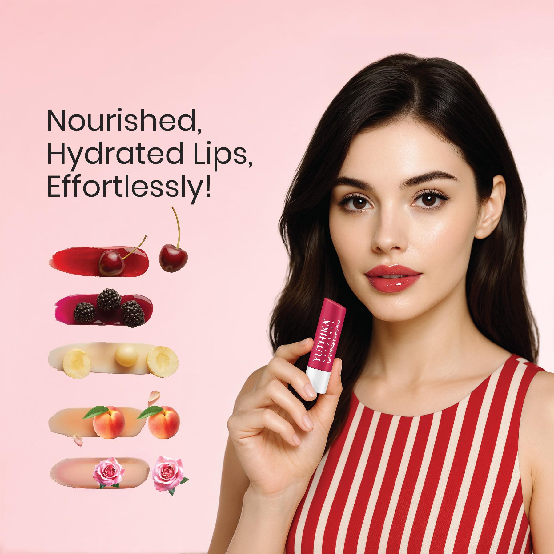 Yuthika Moisturizing Lip Balm – Cherry Gloss 4.8G | Repairs Dry, Damaged Lips With Natural Oils| Hydrated & Smooth Lips | Glossy Finish image 5