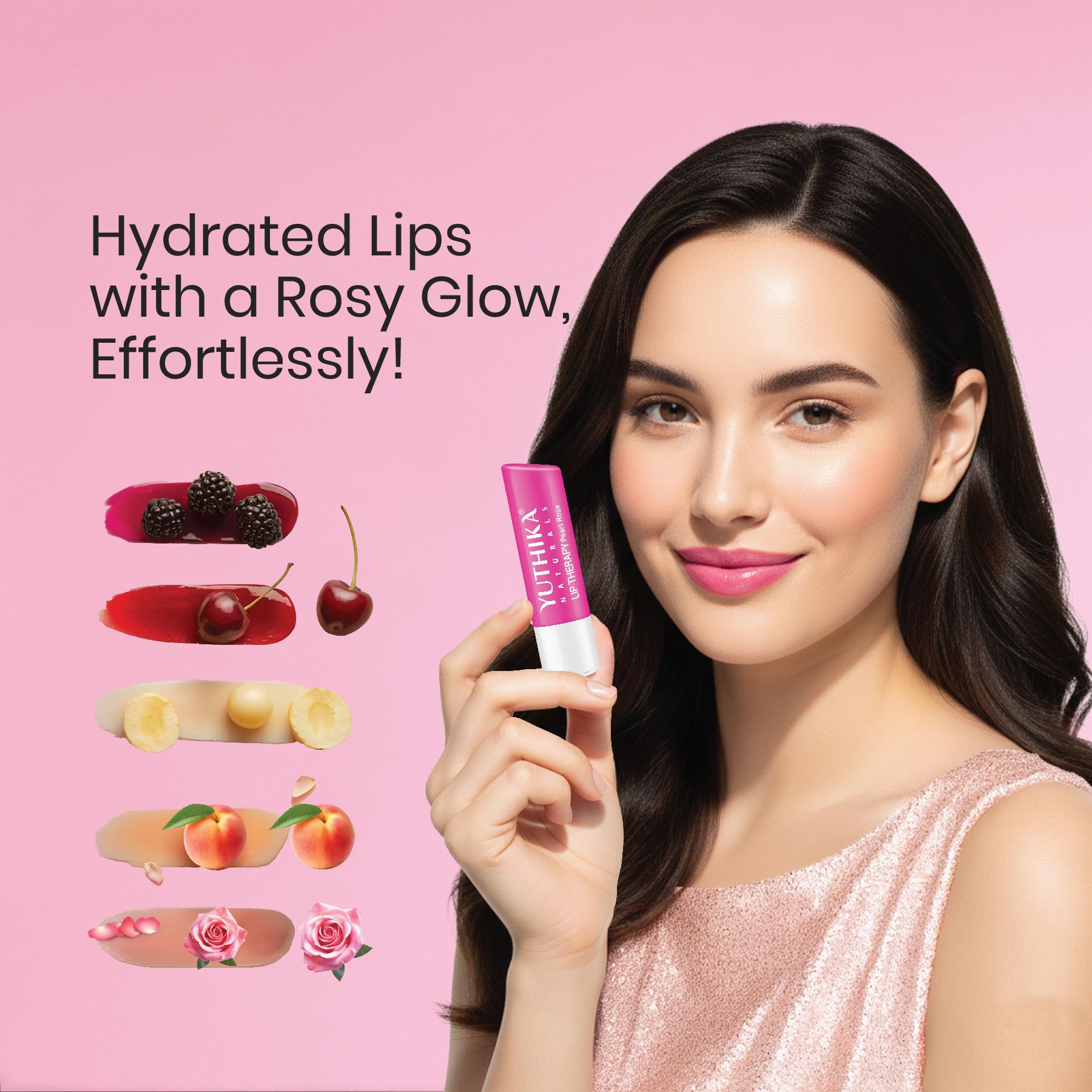 Yuthika Moisturizing Lip Balm – Pearl Rose 4.8G | Repairs Dry, Damaged Lips With Natural Oils | Hydrated & Smooth Lips | Glossy Finish image 5