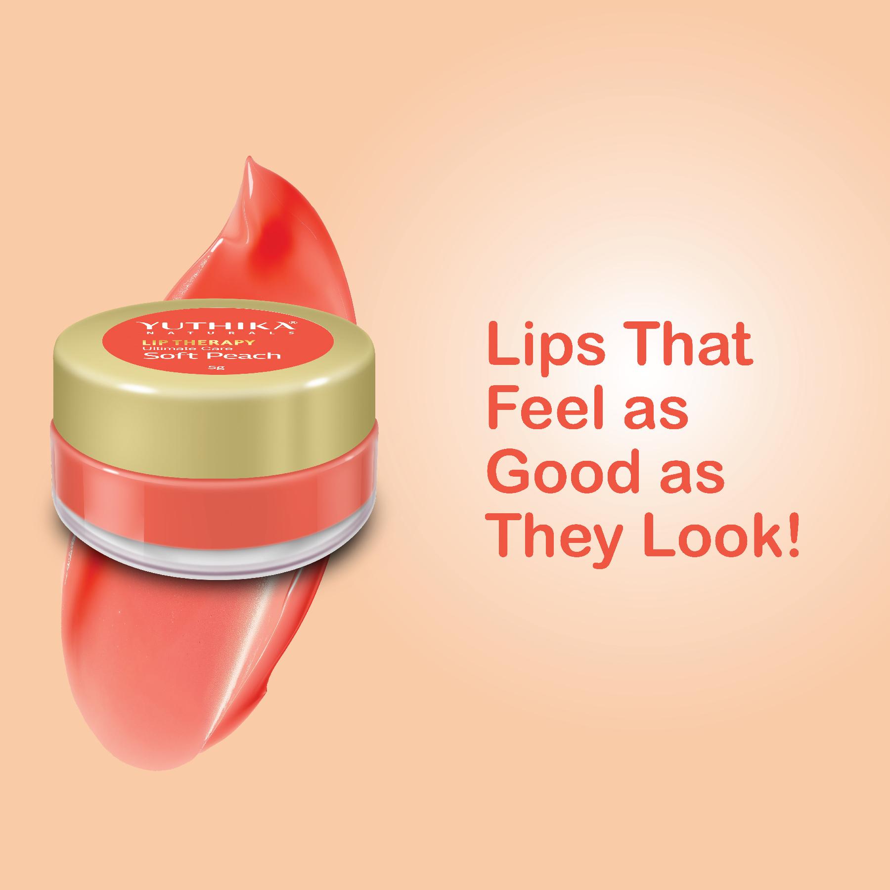 Yuthika Moisturizing Lip Balm – Soft Peach 5G | Repairs Dry, Damaged Lips With Natural Oils | Hydrated & Smooth Lips | Jar Pack image 5