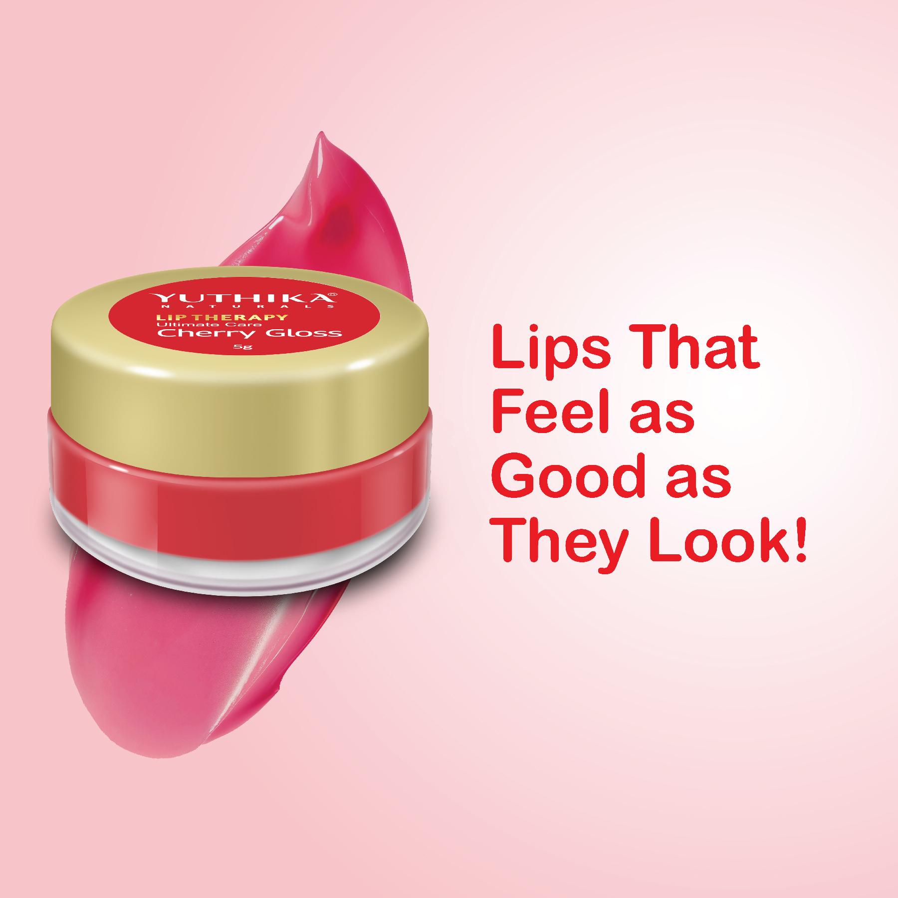 Yuthika Moisturizing Lip Balm – Cherry Gloss 5G | Cherry Shine | Repairs Dry, Damaged Lips With Natural Oils | Hydrated & Smooth Lips | Jar Pack image 5