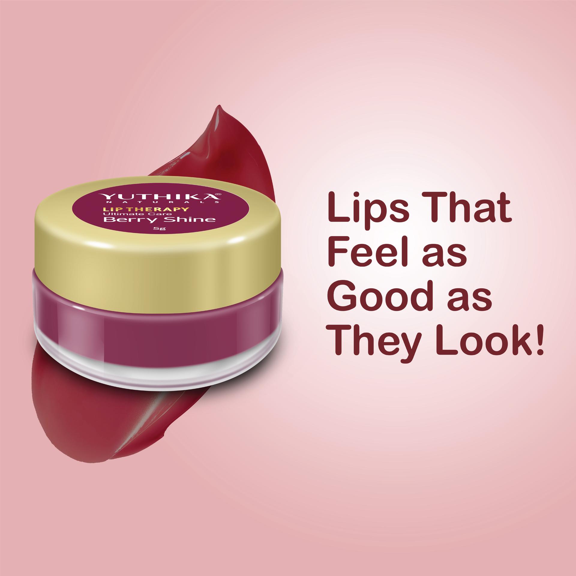 Yuthika Moisturizing Lip Balm – Berry Shine 5G | Repairs Dry, Damaged Lips With Natural Oils | Hydrated & Smooth Lips | Jar Pack image 5