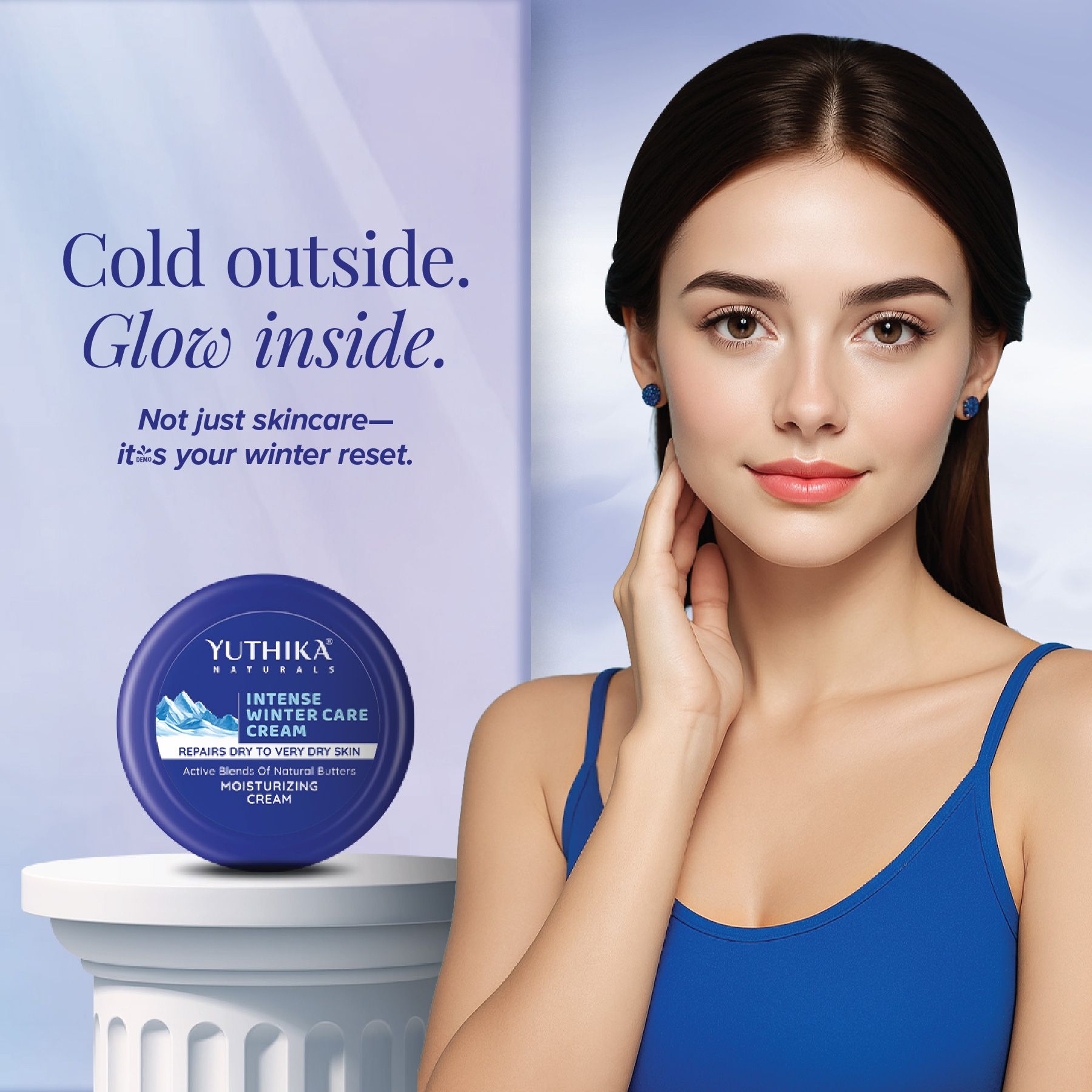 Yuthika Intense Winter Care Cream 100ML | Non Greasy Daily Moisturizer | Deep Hydration With Natural Butters | For Dry, Rough & Very Dry Skin | Face Cream For Women & Men image 5