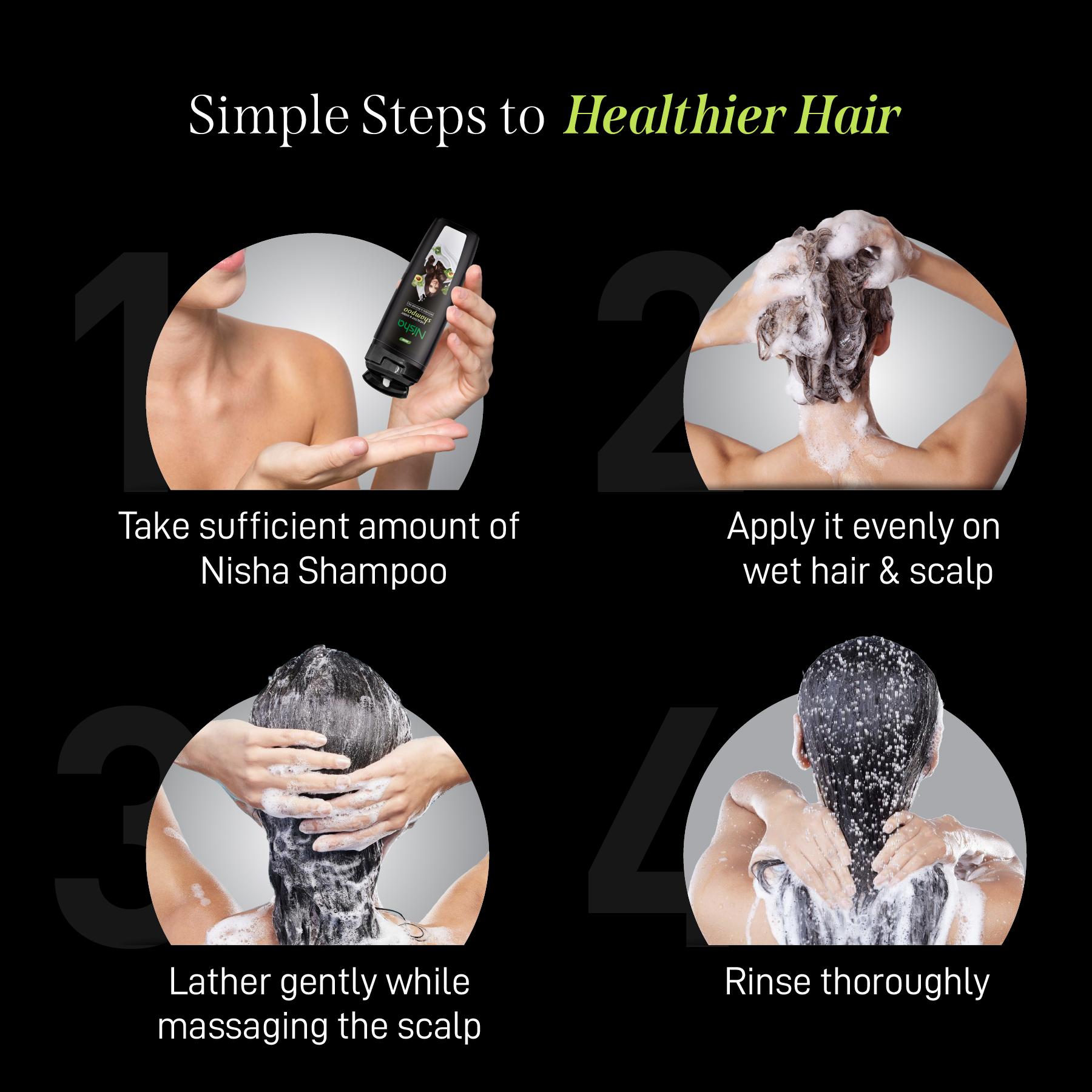 Nisha Avocado And Brahmi Oil Shampoo For Women & Men 340 Ml For Silky, Shiny And Healthy Hair, Cleanse Oily Scalp, All Hair Types image 5