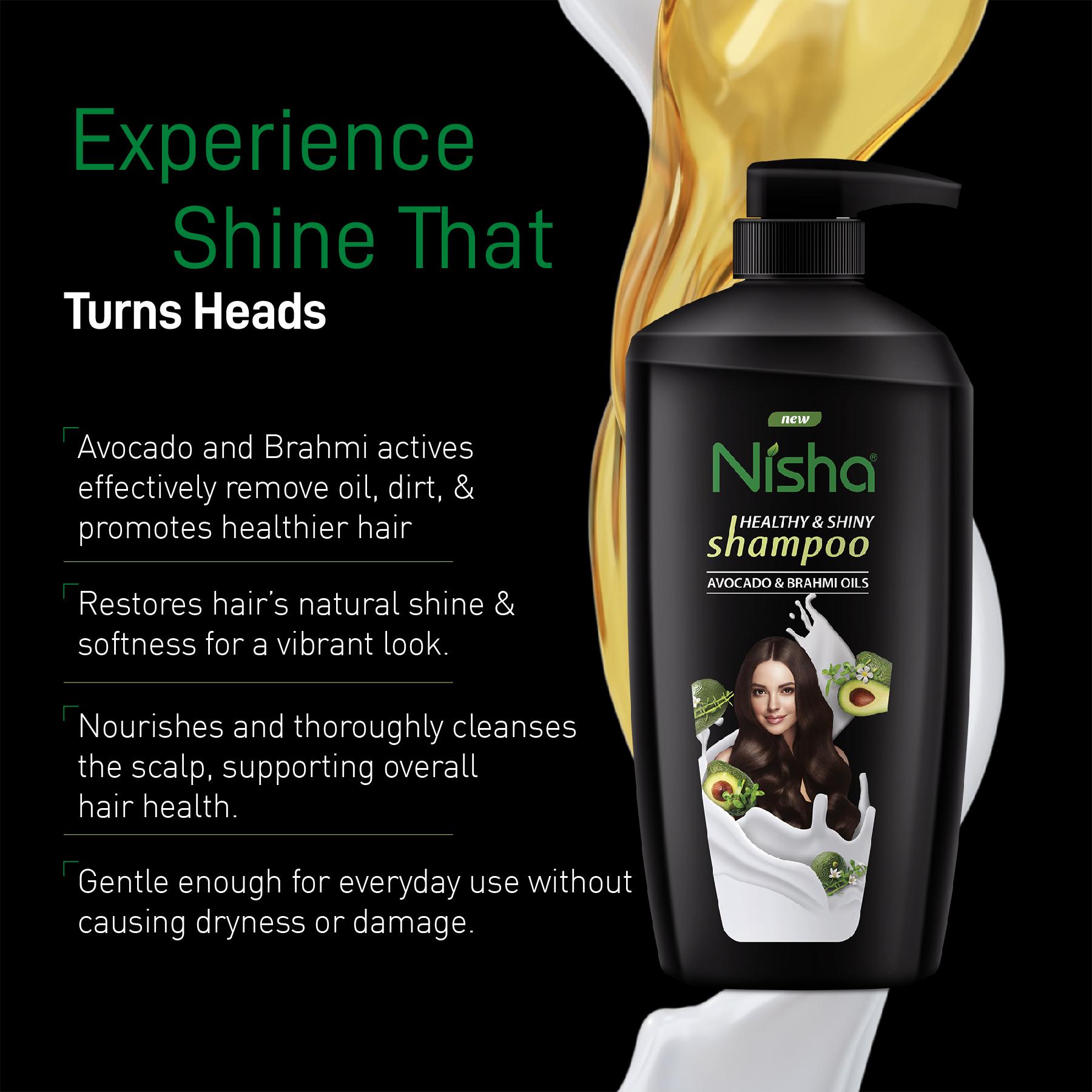 Nisha Avocado And Brahmi Oil Shampoo For Women & Men 650 Ml For Silky, Shiny And Healthy Hair, Cleanse Oily Scalp, All Hair Types image 5
