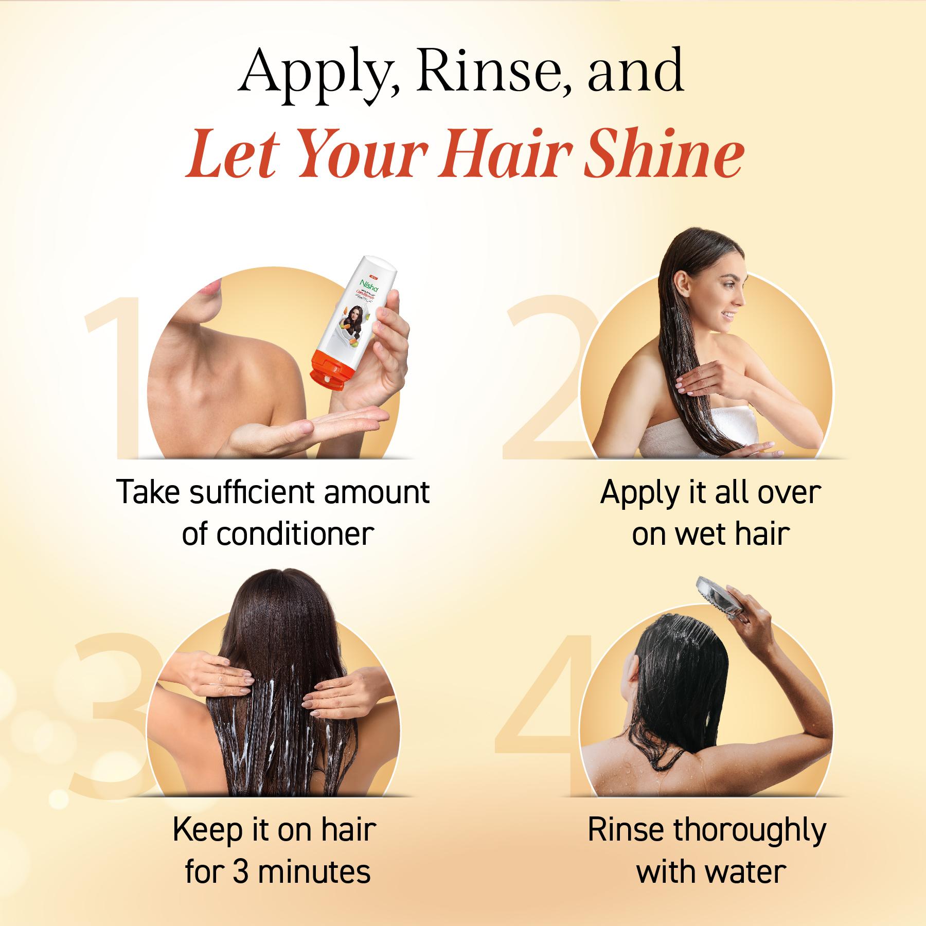 Nisha Conditioner For Women, Almond & Olive Active, Hair Conditioner For Dry And Frizzy Hair, Smooth & Silky Look, 180 Ml Bottle image 5