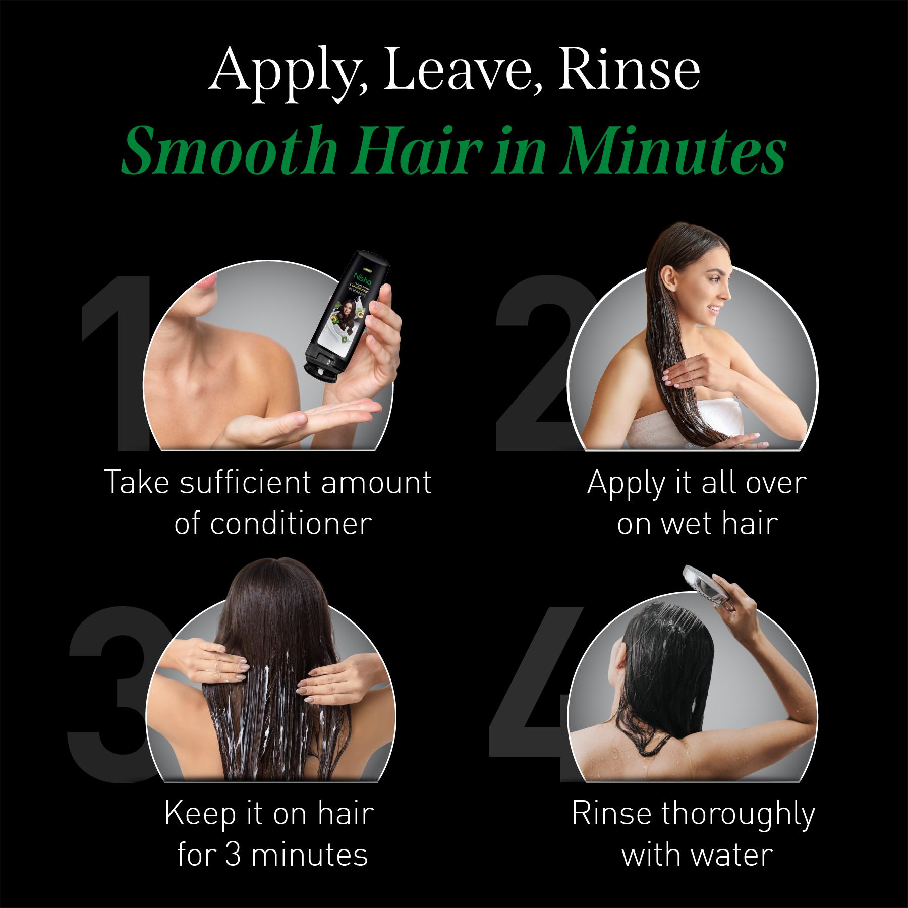 Nisha Conditioner For Women, Healthy & Shiny Formula With Avocado & Brahmi Oils, Conditioner For Dry And Frizzy Hair, 180 Ml Bottle image 5