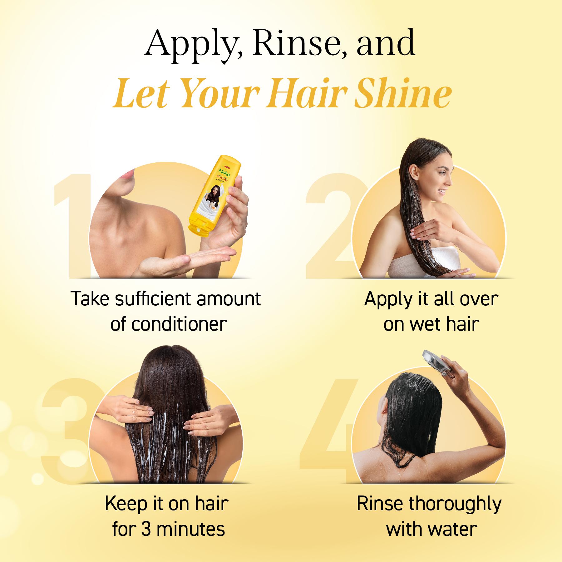 Nisha Conditioner For Women & Men - Strong & Smooth, 180ML Bottle, Enriched With Egg Protein, Boosts Strength & Shine image 5