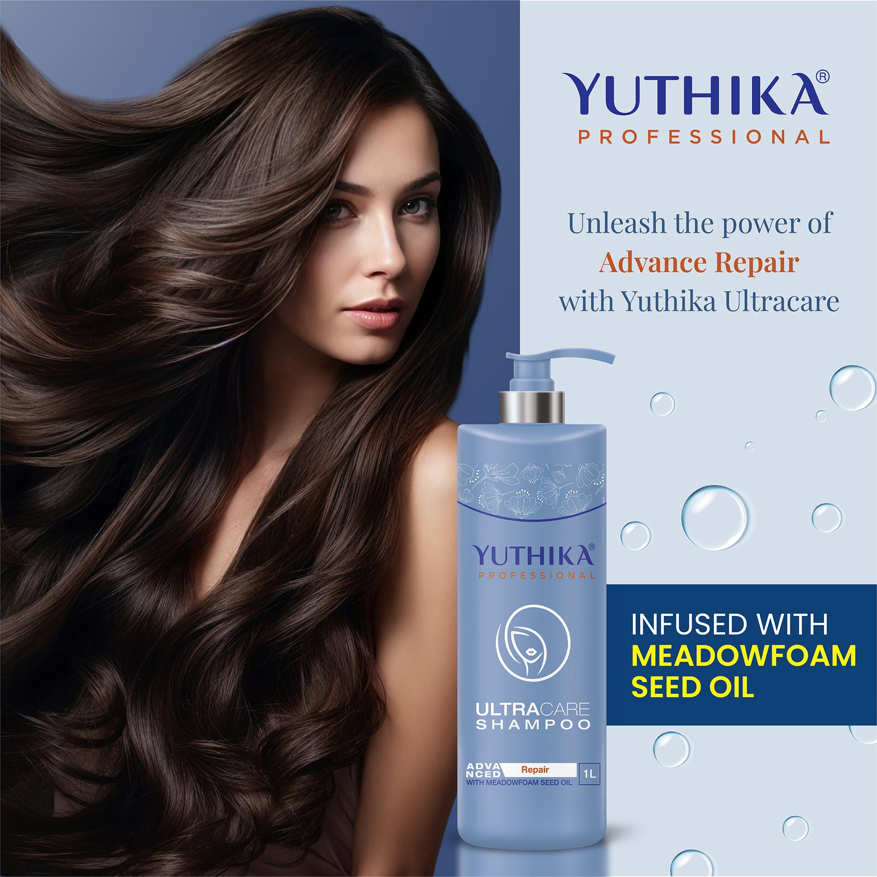 Yuthika Professional Ultra Care Shampoo For Women & Men With Meadfoam Seed Oil Hair Shampoo For Damaged, Weak, Dry And Frizzy Hair, All Hair Types, (1 Ltr) image 5