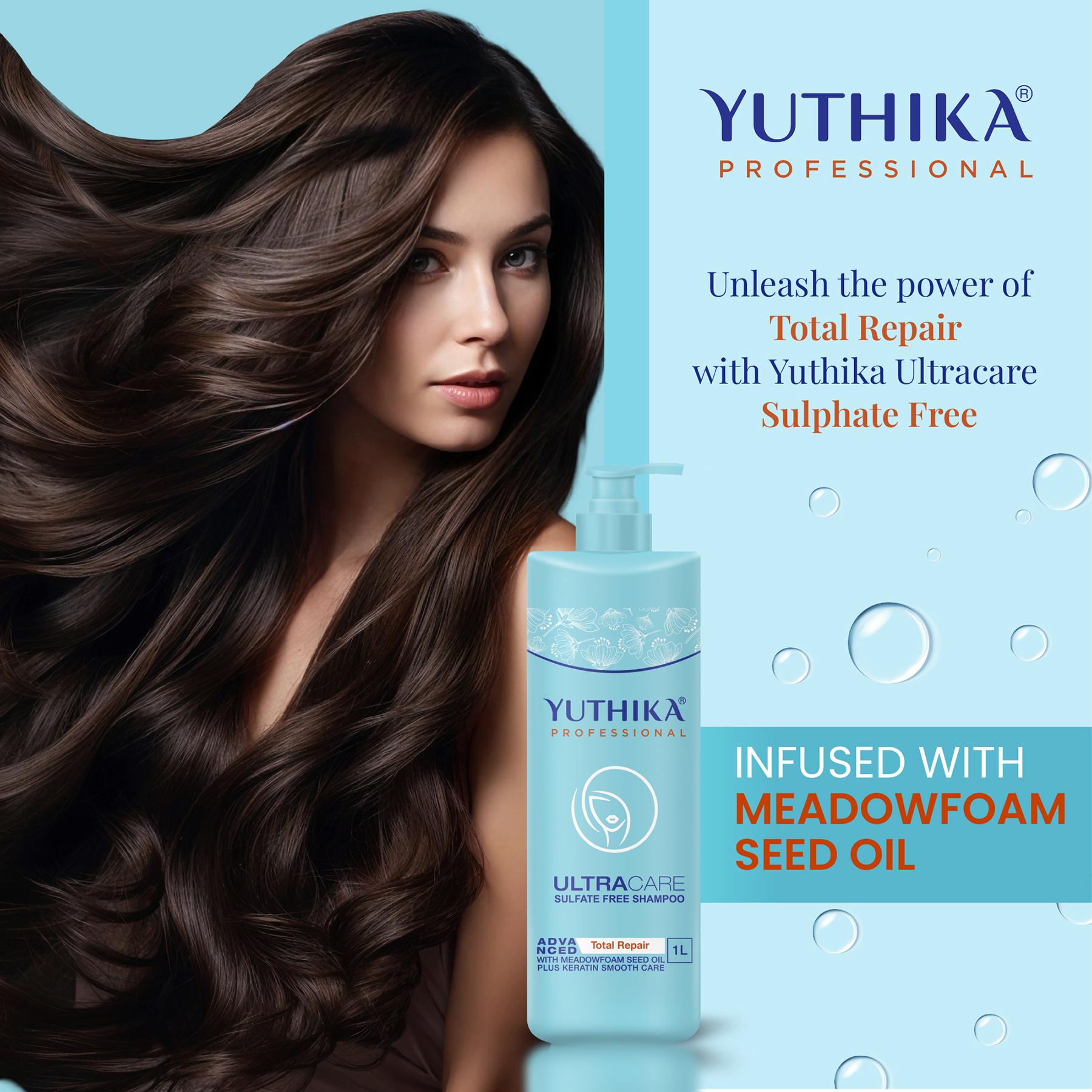 Yuthika Professional Ultracare Sulfate Free Shampoo For Women & Men (1000 Ml), Total Repair For Damaged, Dry & Frizzy Hair, Perfect For Daily Use image 5