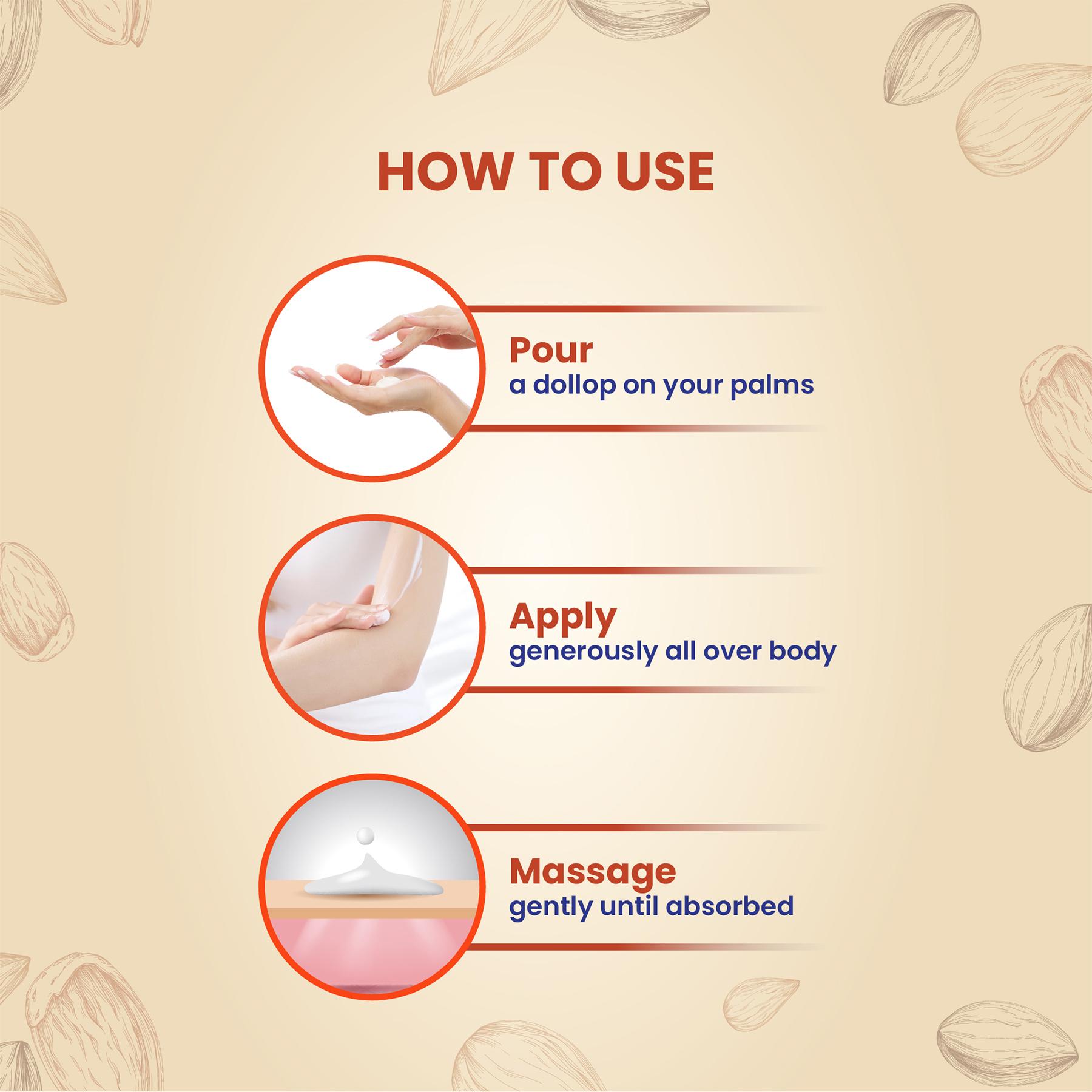Yuthika Almond Soft Touch Body Lotion For Women & Men, Hydrating, Non-greasy Moisturizer For Soft, Smooth Skin, All Skin Types (300ML) image 5