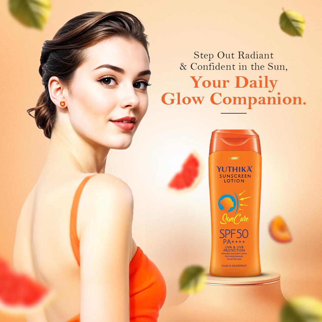 Yuthika Sunscreen Lotion Spf 50 Pa+++ 100ML | High Protection, Non-greasy Formula, Uva & Uvb Protection For All Skin Types image 5
