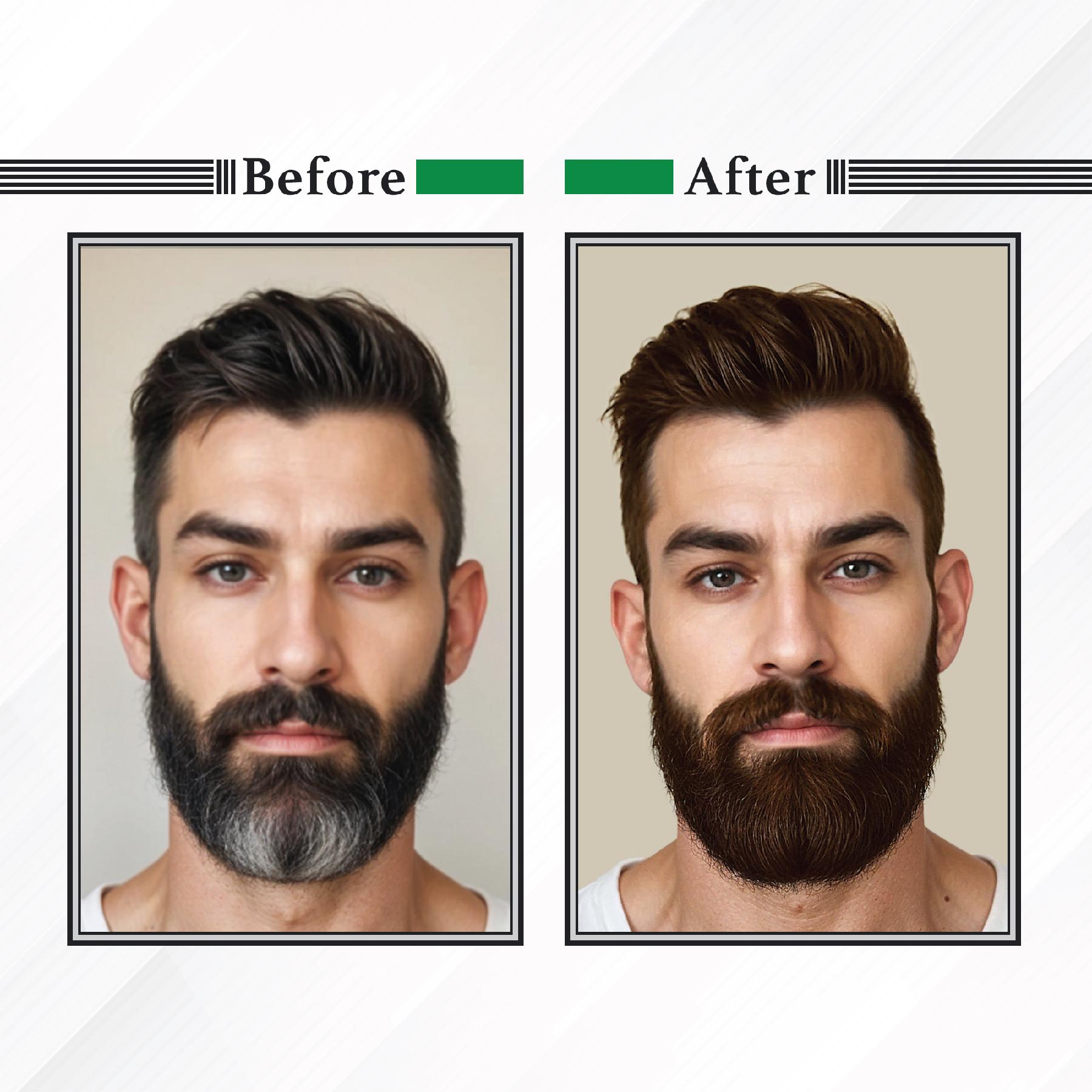 Nisha Beard Colour For Men (40GM) - Natural Brown, No Stain & Quick Color In 10 Minute, Complete Grey Coverage, Ammonia Free, Paraben Free (1 Pack) image 5