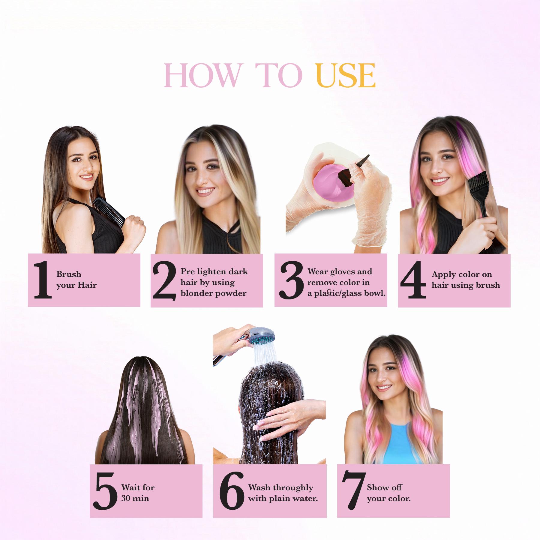 Cosglam Semi Permanent Hair Color For Women & Men, (120G, #11 Soft Pink) Enriched With Conditioner, Glossy Finish, No Ammonia, No Peroxide & Non Oxidative image 5