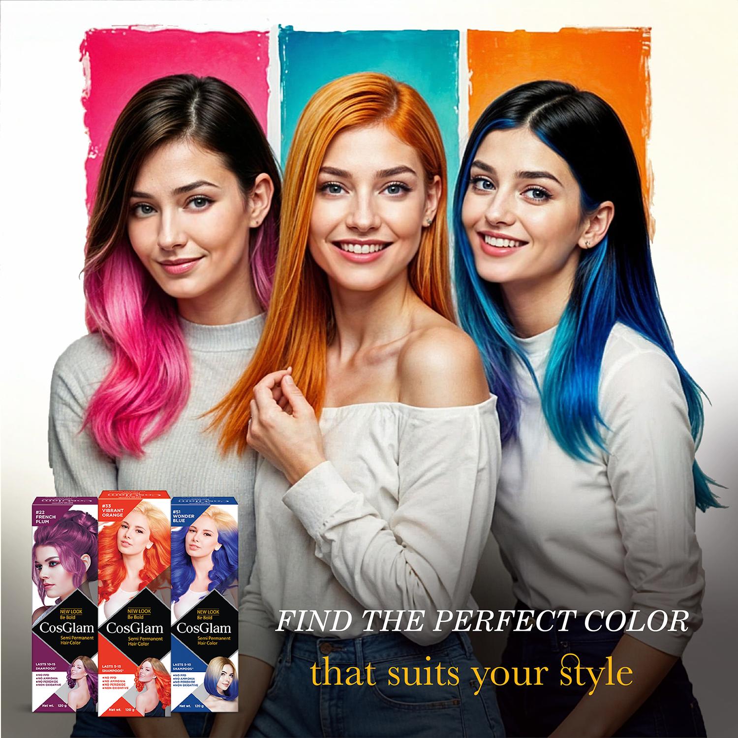 Cosglam Semi Permanent Hair Color For Women & Men, (120G, #32 Sushine Yellow) Enriched With Conditioner, Glossy Finish, No Ammonia, No Peroxide & Non Oxidative image 5