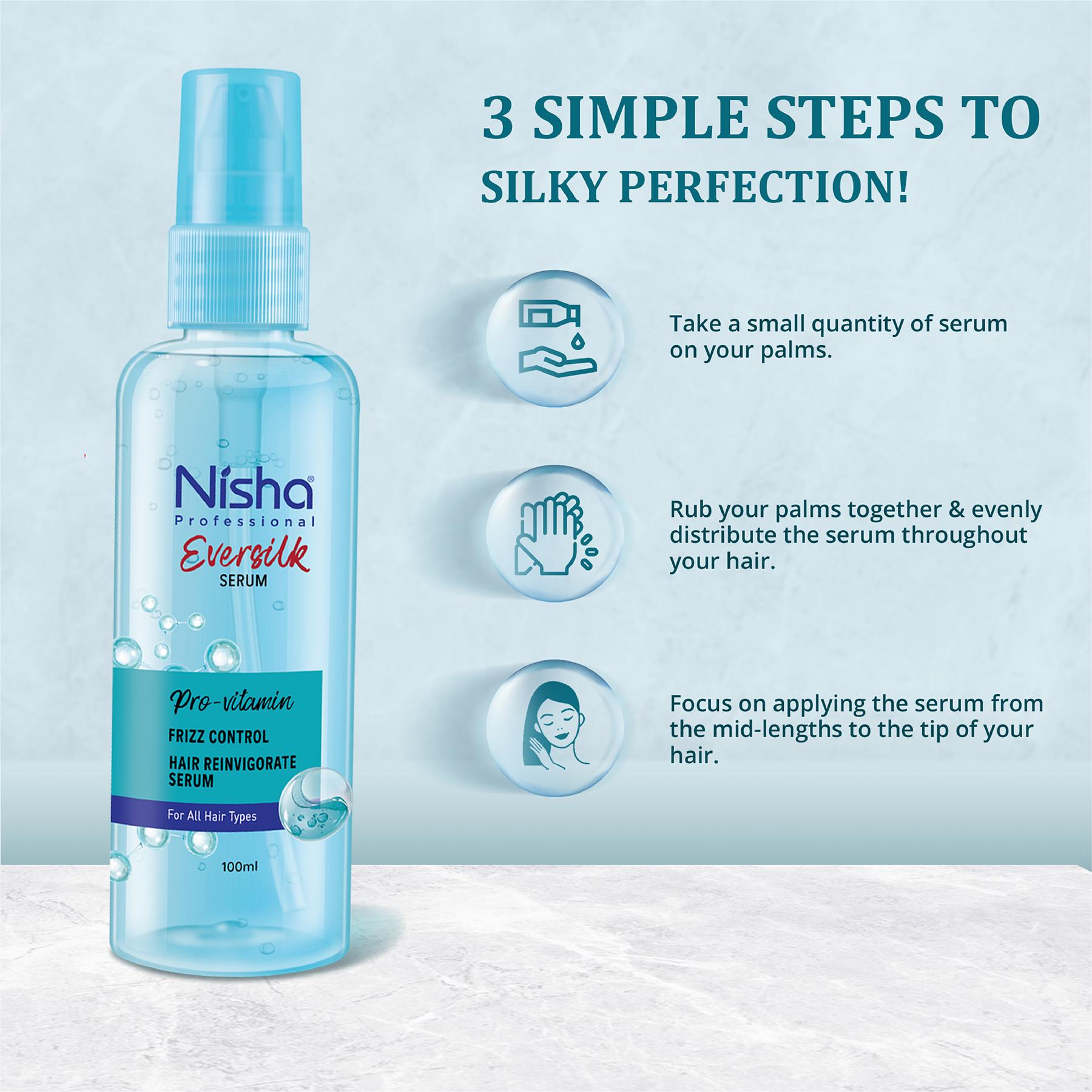 Nisha Hair Serum Eversilk Pro-vitamin Serum 100ML - Hair Serum For Dry Frizzy Hair, Hair Serum For Women & Men, Serum For Hair Smoothing image 5