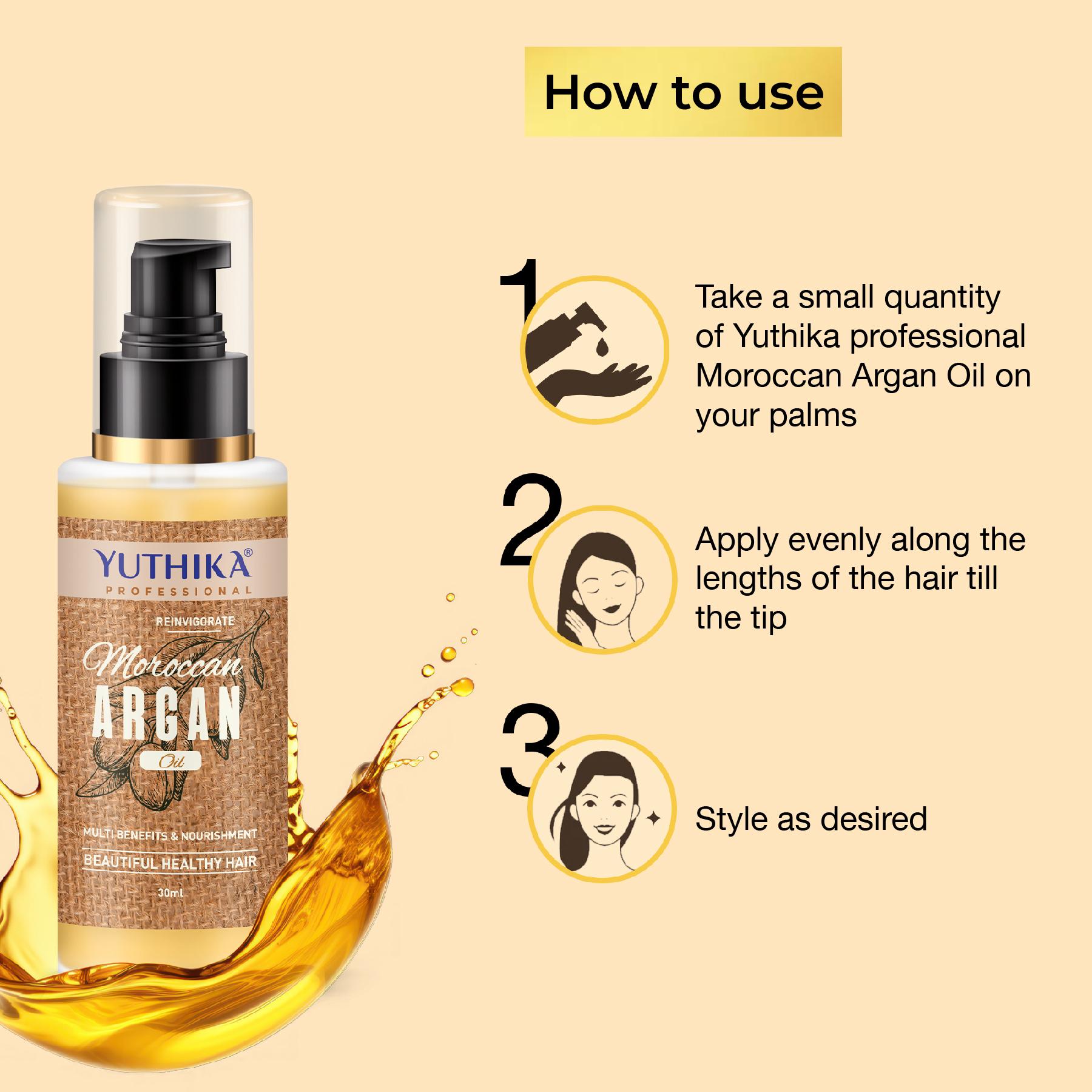 Yuthika Argan Oil Hair Serum - Moroccan Oil 30ML - Ultra-smooth, Enhanced Shine, Intense Softness, Tames Frizz image 5
