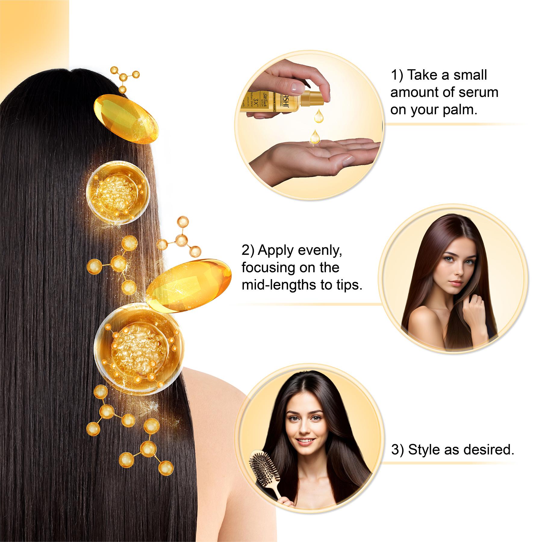 Nashi Eversilk Argan Oil Hair Serum For Women & Men, Strengthens Hair, Reduces Breakage, Adds Shine, Hydrates Scalp & Controls Frizz (100ML) image 5