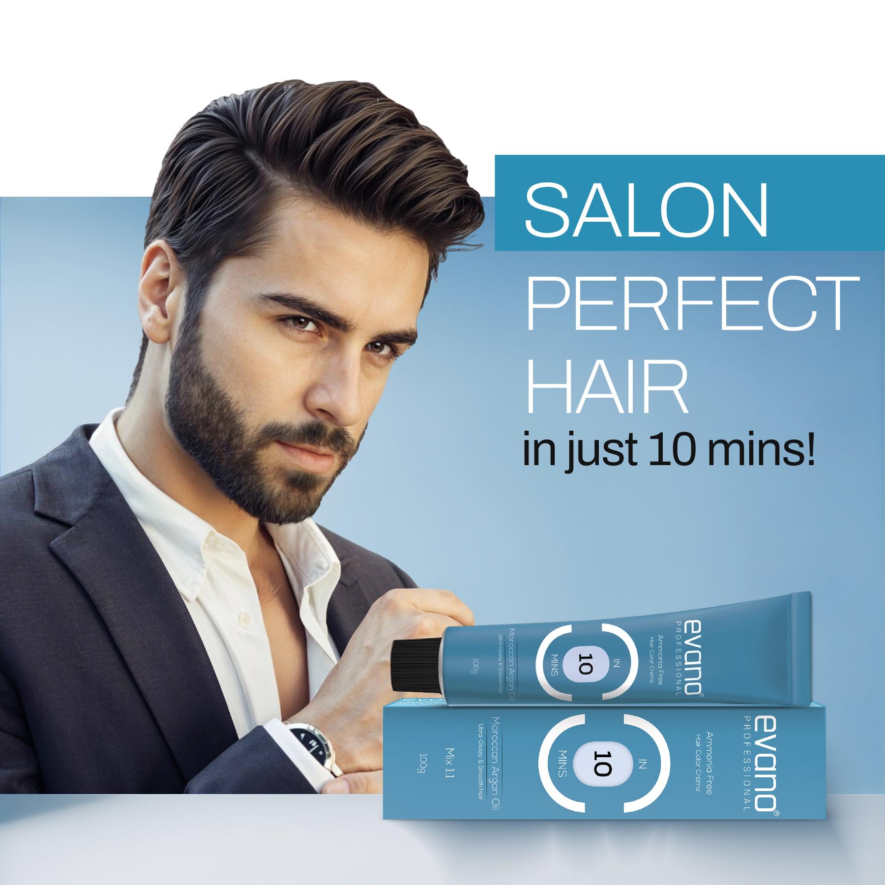 Evano Professional Creme Hair Colour Dark Brown, 100G, Ammonia Free, 100% Grey Coverage In 10 Minutes, Salon Quality Hair Color For Women & Men image 5
