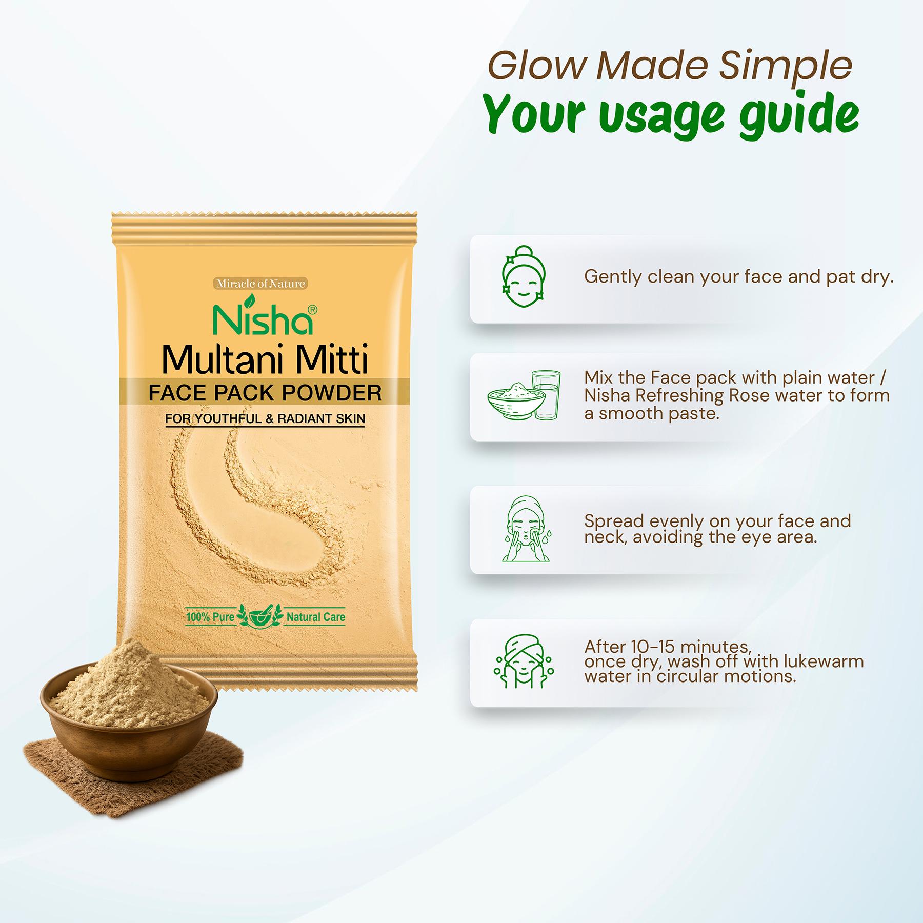Multani Mitti Powder For Face Pack Pouch Pack Of 10 | Natural Oil Control, Acne & Tan Removal image 5