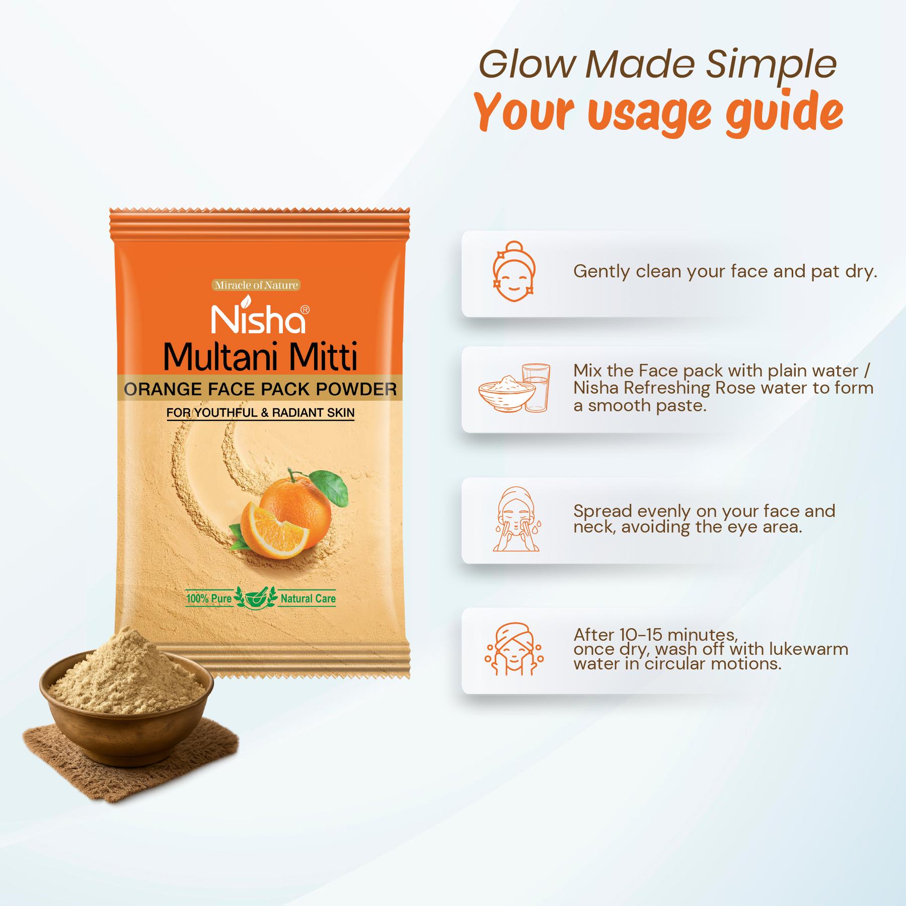 Multani Mitti Powder For Face Pack Pouch Pack Of 10 | Natural Oil Control, Acne & Tan Removal image 5