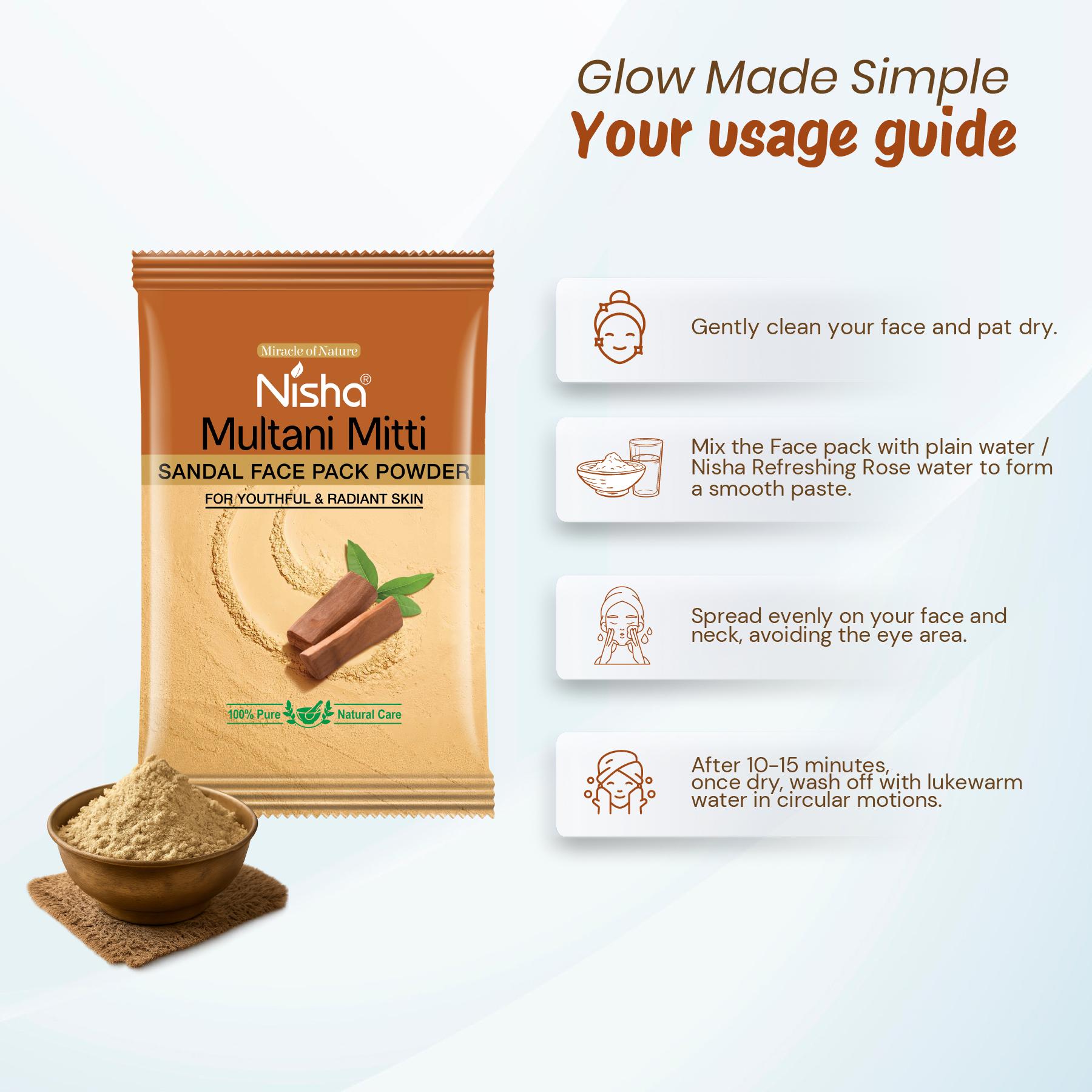 Multani Mitti Powder For Face Pack Pouch Pack Of 10 | Natural Oil Control, Acne & Tan Removal image 5