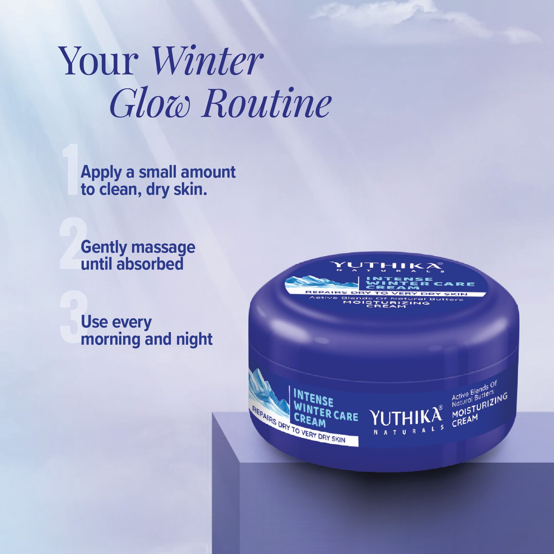 Yuthika Intense Winter Care Cream 100ML | Non Greasy Daily Moisturizer | Deep Hydration With Natural Butters | For Dry, Rough & Very Dry Skin | Face Cream For Women & Men image 6