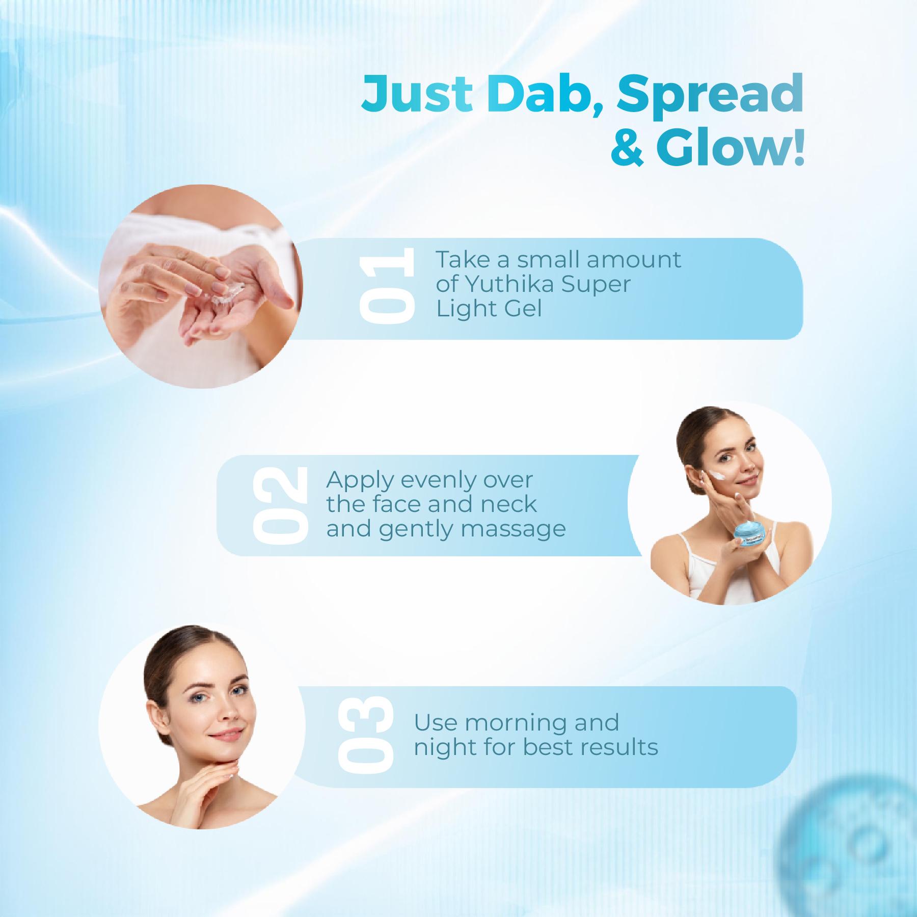 Yuthika Super Light Gel Face Moisturizer With Hyaluronic Acid 300ML | Oil-free & Non Sticky | Face Gel For Combination & Oily Skin | Moisturizer Cream image 6