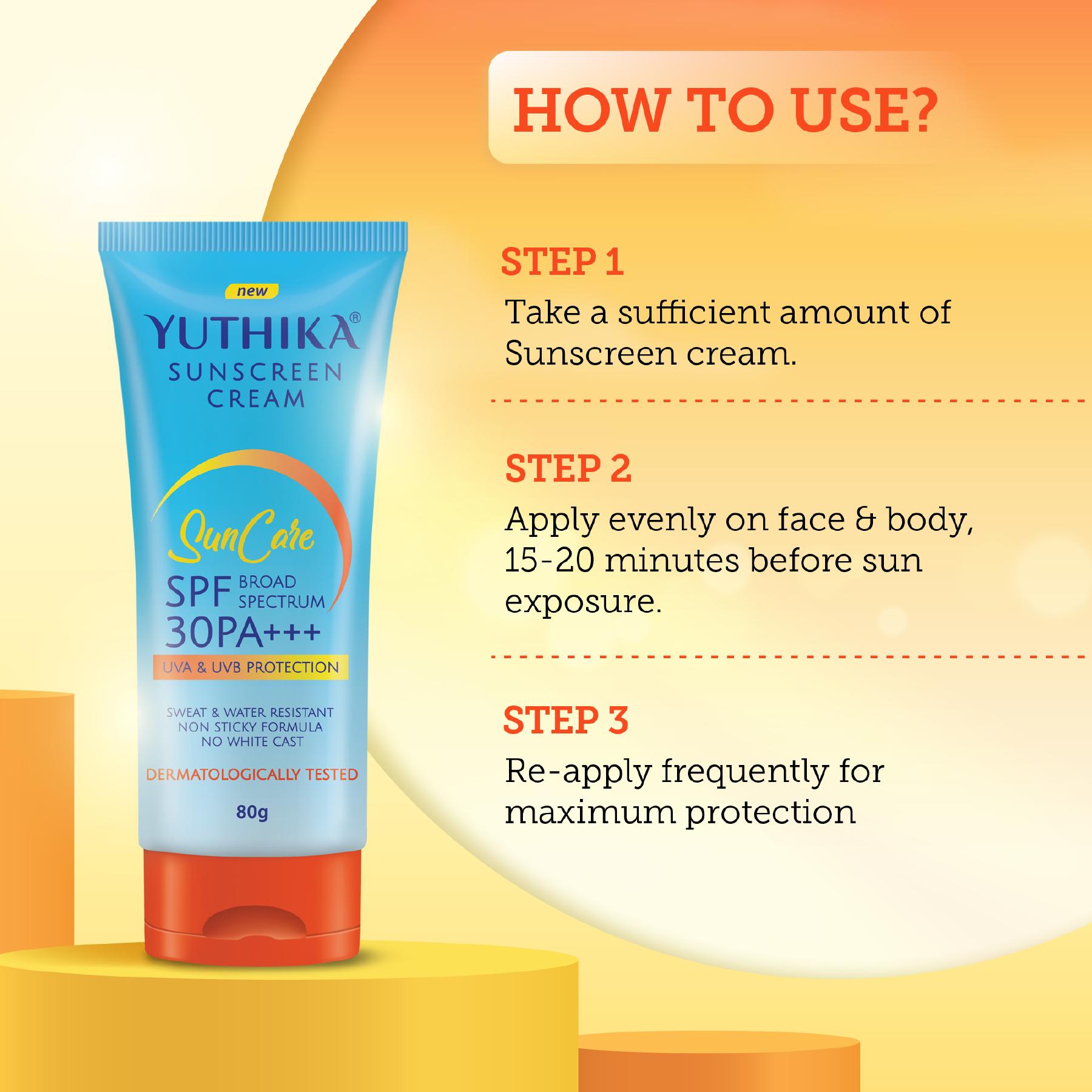 Yuthika Sunscreen Lotion Spf 30 Pa+++ 80G | High Protection, Non-greasy Formula, Uva & Uvb Protection For All Skin Types image 6