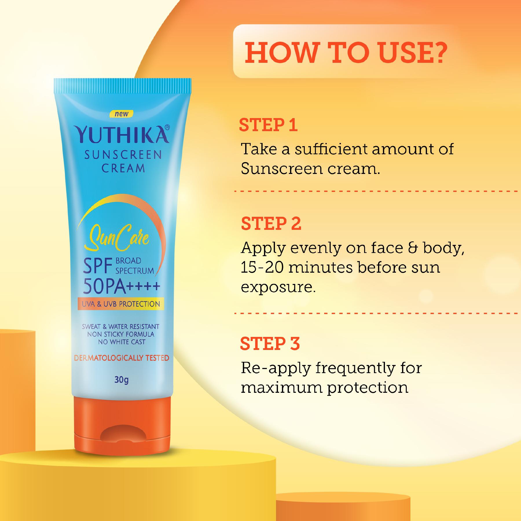 Yuthika Sunscreen Lotion Spf 50 Pa+++ 30G | High Protection, Non-greasy Formula, Uva & Uvb Protection For All Skin Types image 6