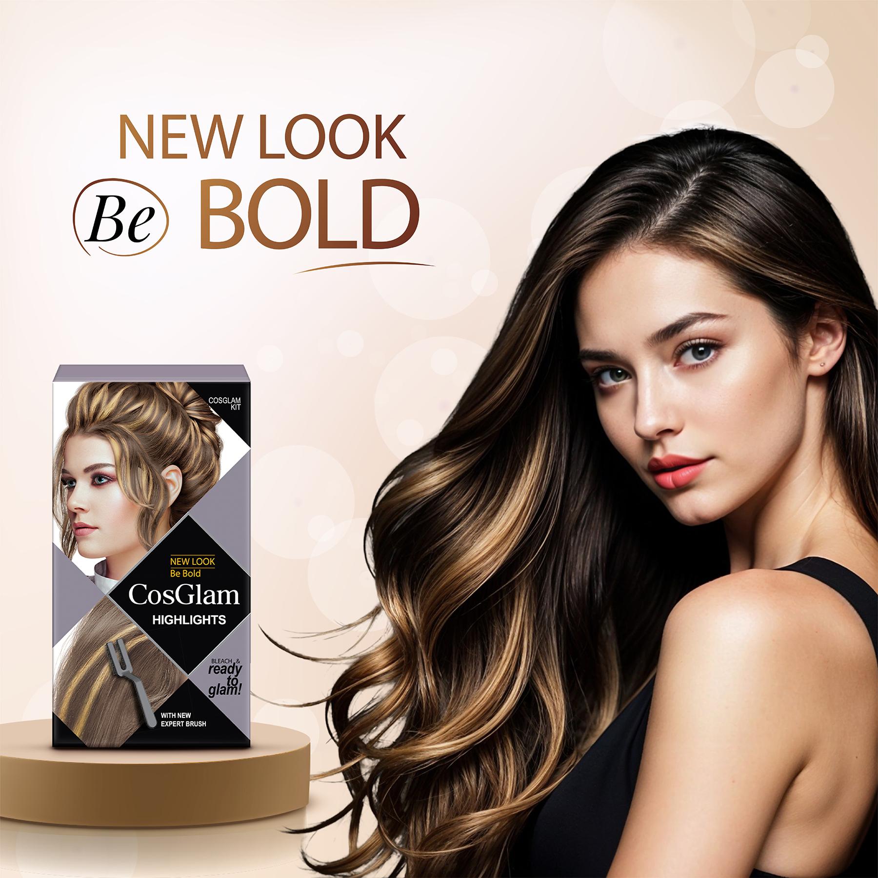 Cosglam Hair Highlights Colour For Women Semi Permanent Hair Color, 115ML Hair Highlighter Ready To Glam For Men & Women image 6