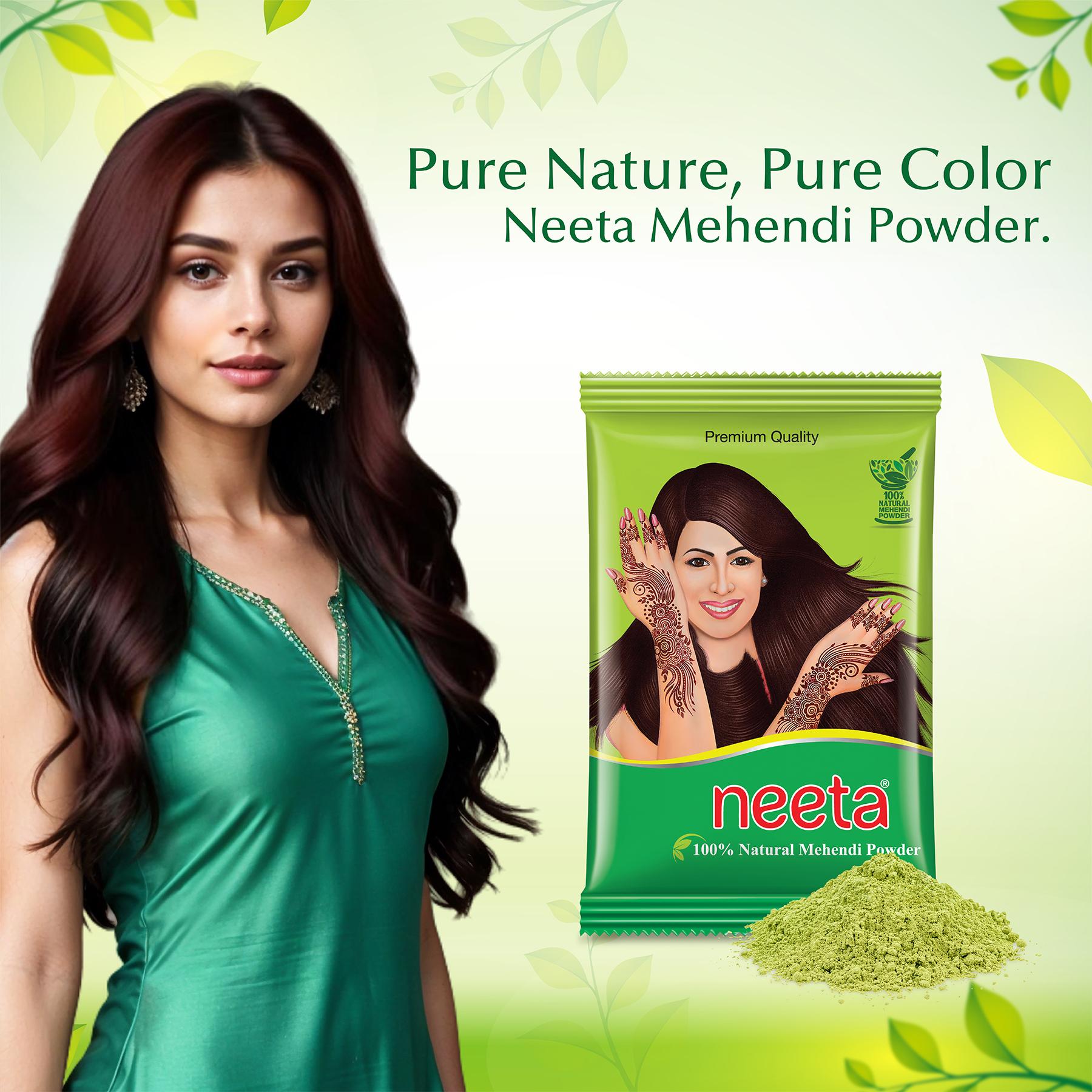 Neeta 100% Natural Mehendi Powder Premium Quality Pure Henna Powder Brown (500G) image 6