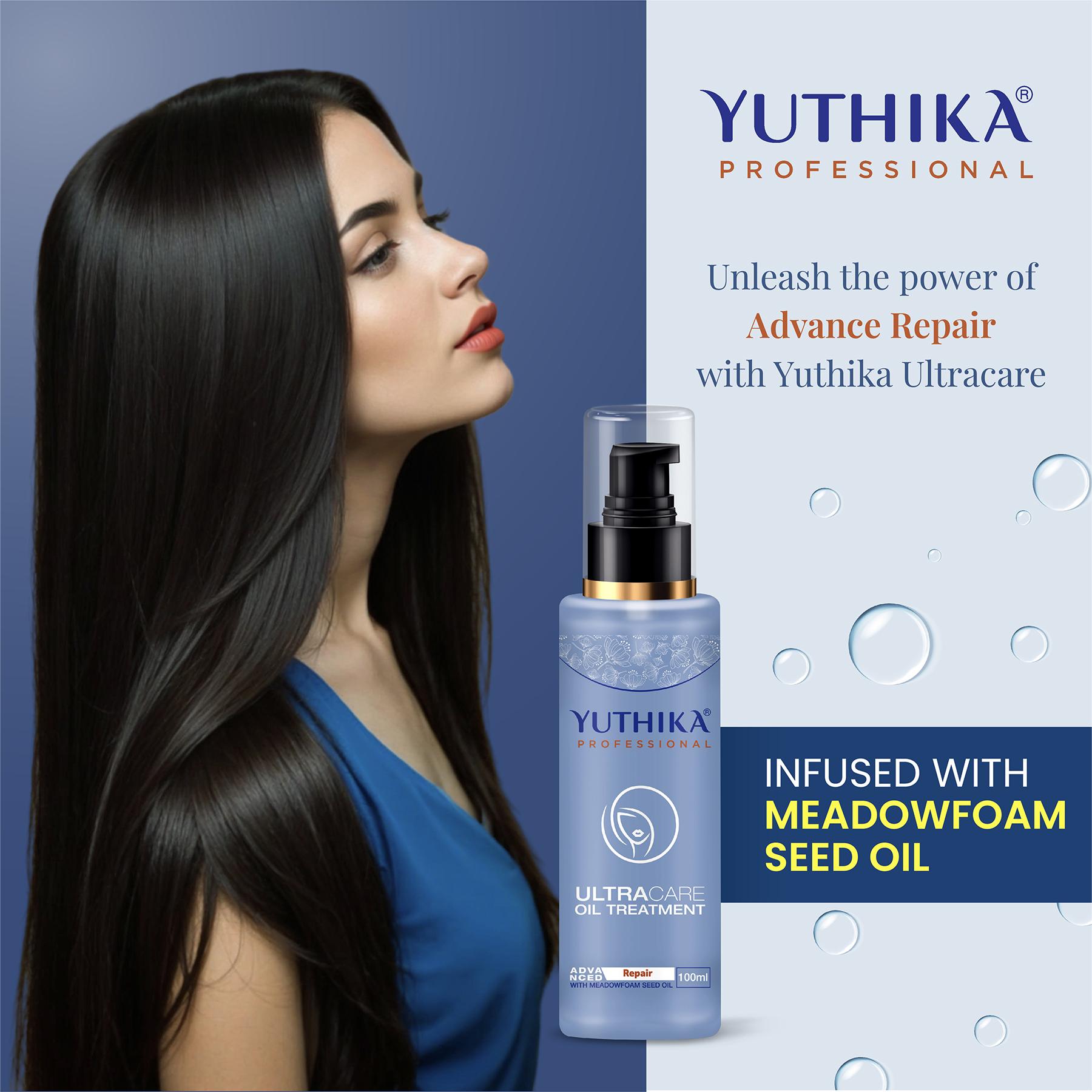 Yuthika Hair Oil - Ultracare Hair Treatment Oil 100ML For Dry, Damaged & Frizzy Hair - Light & Non-sticky Hair Care Oil For Men & Women, Soft & Strong Hair For All Hair Types image 6