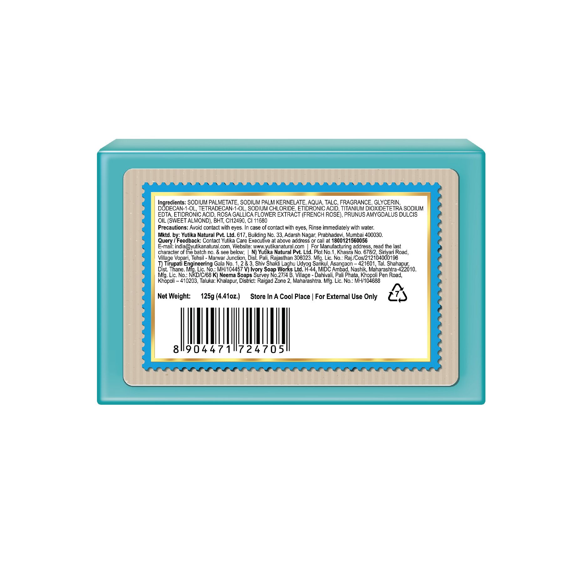 Nisha Mint Body Cleansing Soap Bar 125G – Paraben Free, Vegan, Gentle Cleanse For Soft & Supple Skin, Suitable For All Skin Types, Men & Women image 6